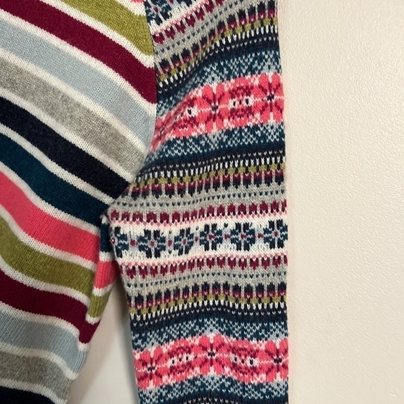 Tabitha Webb Woolblend Fairisle Rainbow Striped Pattern Sweater Size Large - Picture 4 of 10